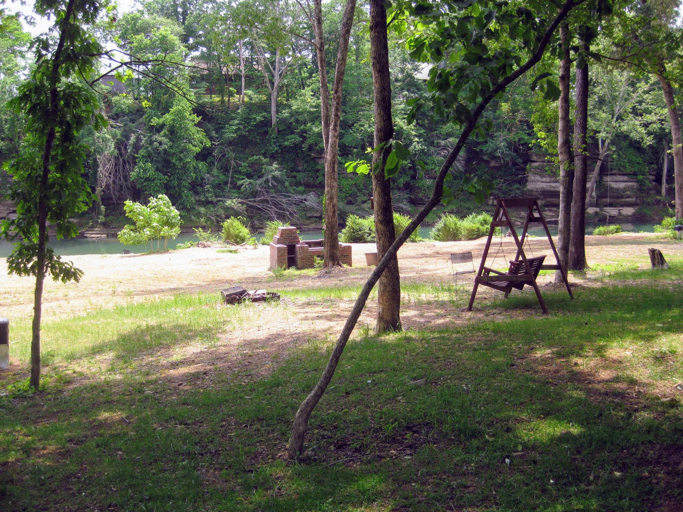 View of the campground swing