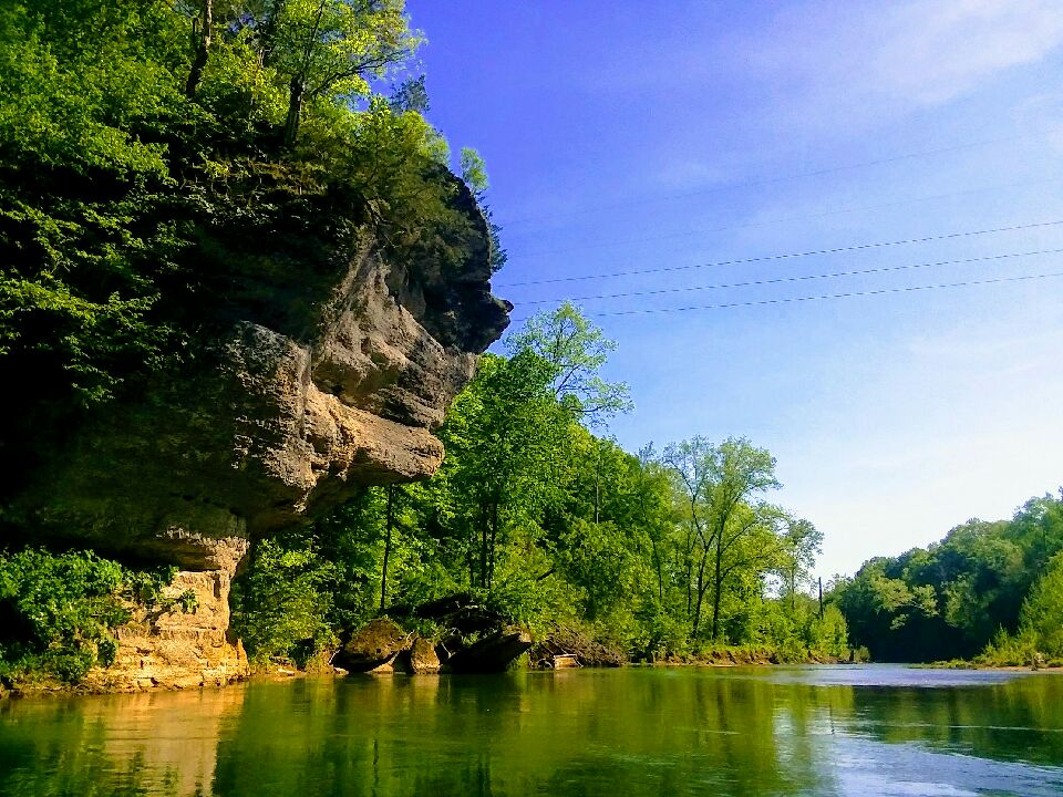 Large bluff in the summer time