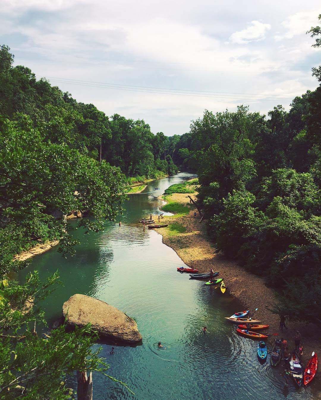 View down the river from up high