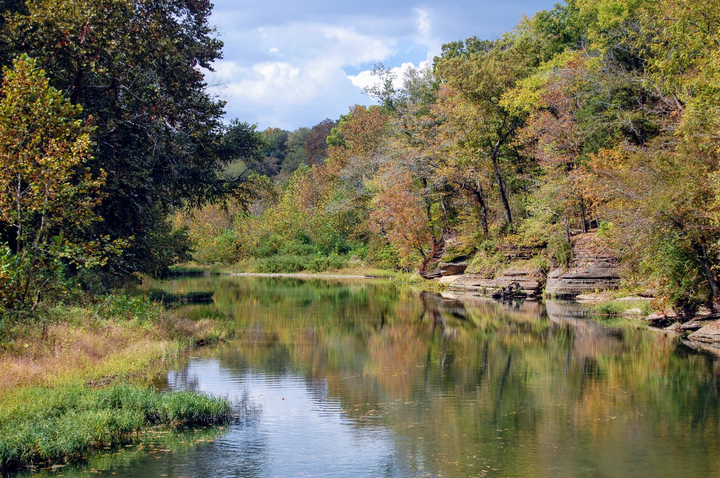 View down the beautiful river